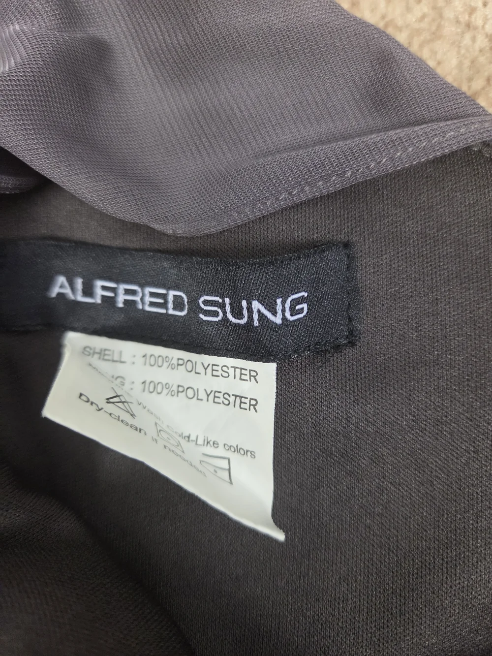 ALFRED SUNG Charcoal Maxi Dress with Ruched Crossover Bodice - Picture 2 of 9